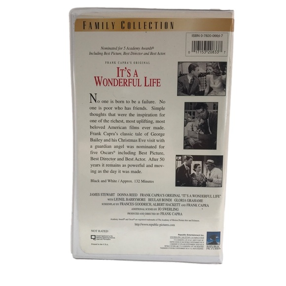 ✨Sold✨It’s A Wonderful Life Vintage VHS Frank Capra’s Original Uncut Version - Picture 2 of 10